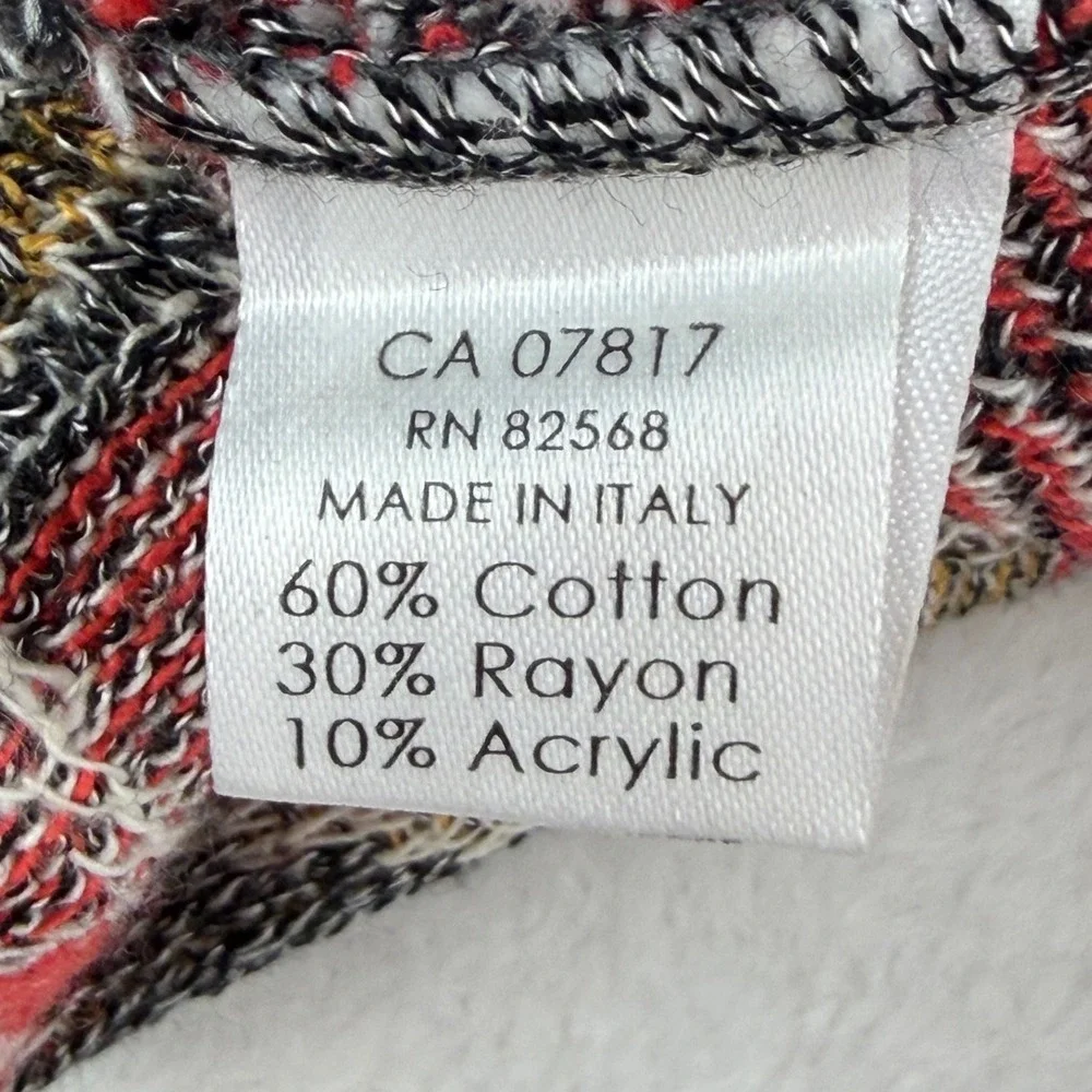 Pronto Uomo Sweater Mens Large (52/L) Made in Italy Argyle Cotton Crew Neck